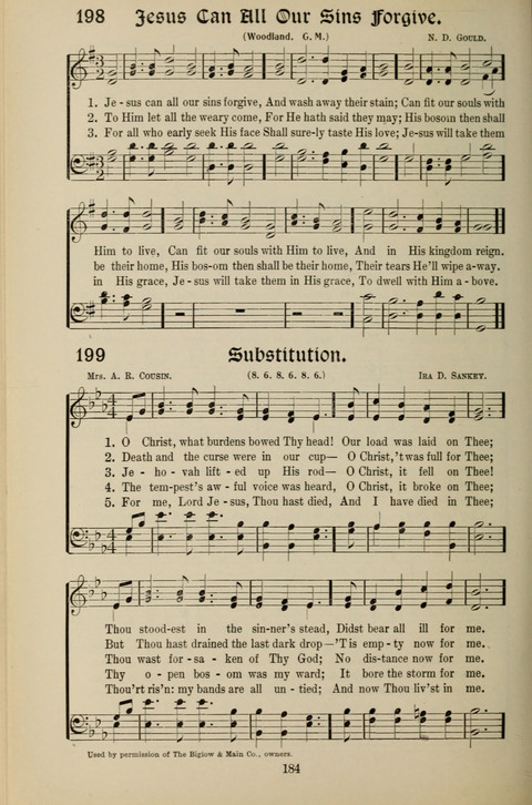 Messages of Love Hymn Book: for Gospel, Sunday School, Special Services and Home Singing page 182