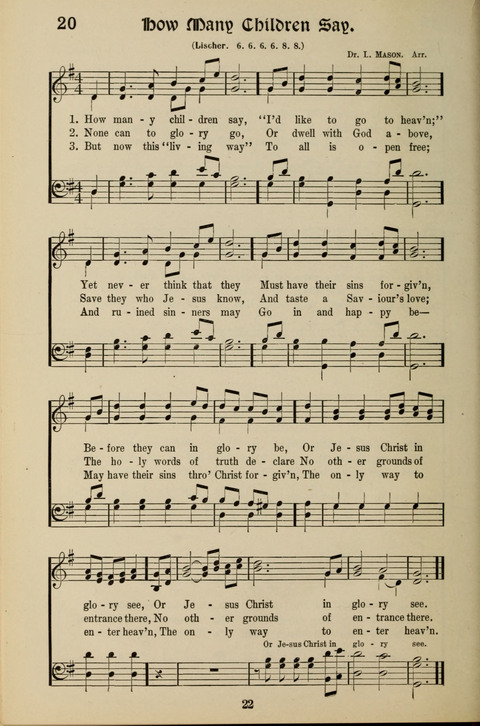Messages of Love Hymn Book: for Gospel, Sunday School, Special Services and Home Singing page 20