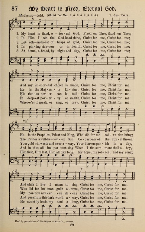 Messages of Love Hymn Book: for Gospel, Sunday School, Special Services and Home Singing page 87