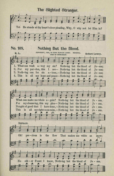 Ministry in Song: A new collection of songs for all relgious services especially arranged for Sunday schools, Epworth Leagues, prayer meetings and revivals page 109
