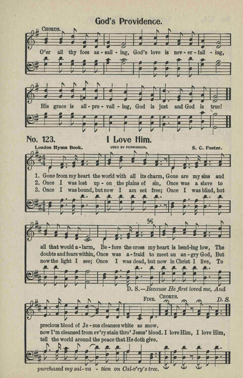 Ministry in Song: A new collection of songs for all relgious services especially arranged for Sunday schools, Epworth Leagues, prayer meetings and revivals page 123