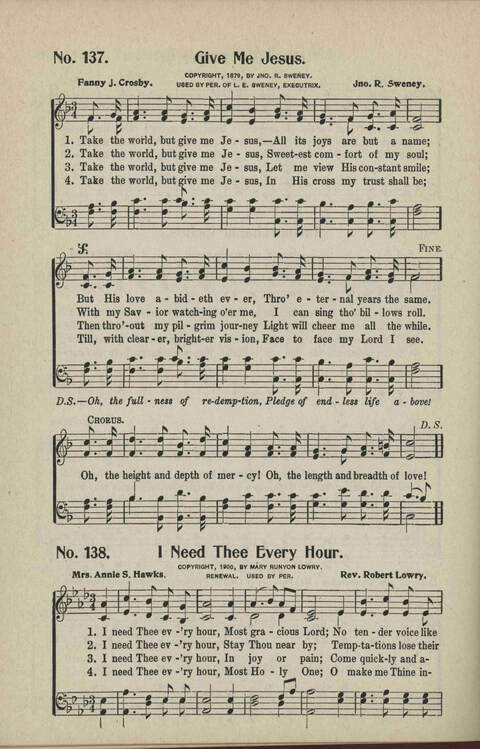 Ministry in Song: A new collection of songs for all relgious services especially arranged for Sunday schools, Epworth Leagues, prayer meetings and revivals page 136