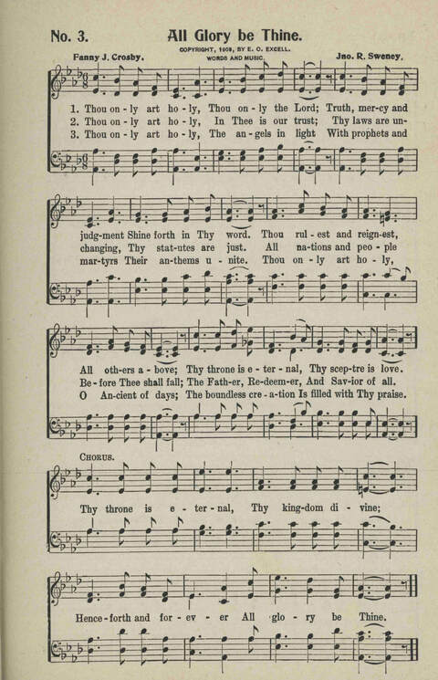 Ministry in Song: A new collection of songs for all relgious services especially arranged for Sunday schools, Epworth Leagues, prayer meetings and revivals page 3