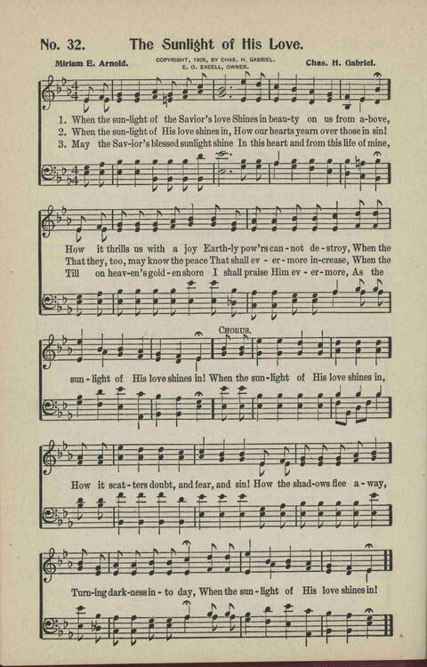 Ministry in Song: A new collection of songs for all relgious services especially arranged for Sunday schools, Epworth Leagues, prayer meetings and revivals page 32