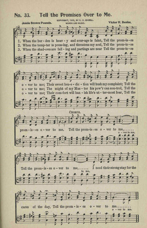 Ministry in Song: A new collection of songs for all relgious services especially arranged for Sunday schools, Epworth Leagues, prayer meetings and revivals page 33