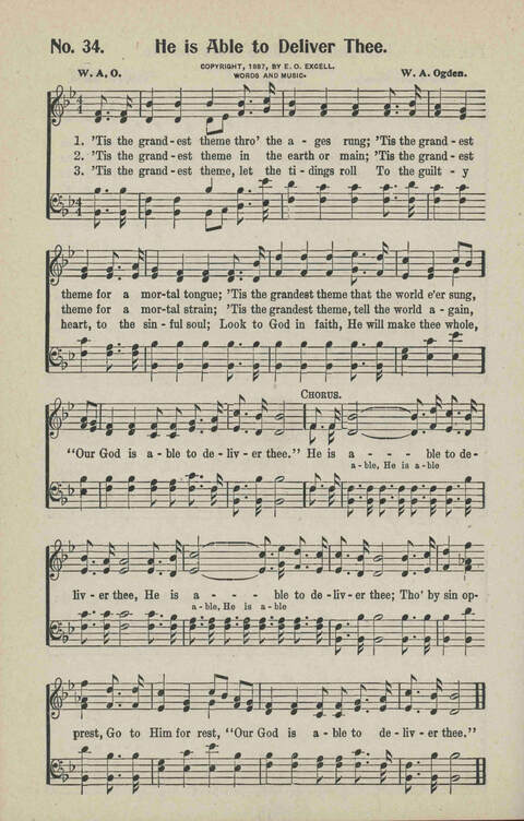 Ministry in Song: A new collection of songs for all relgious services especially arranged for Sunday schools, Epworth Leagues, prayer meetings and revivals page 34