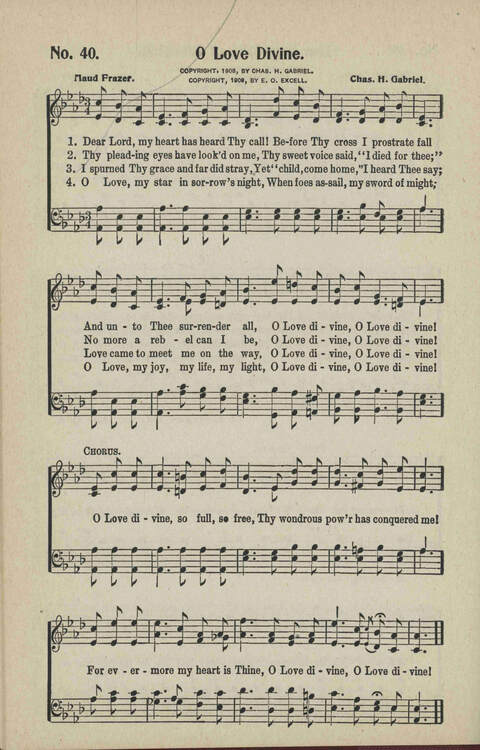 Ministry in Song: A new collection of songs for all relgious services especially arranged for Sunday schools, Epworth Leagues, prayer meetings and revivals page 40