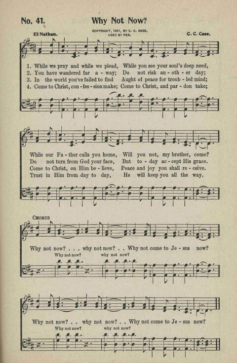 Ministry in Song: A new collection of songs for all relgious services especially arranged for Sunday schools, Epworth Leagues, prayer meetings and revivals page 41
