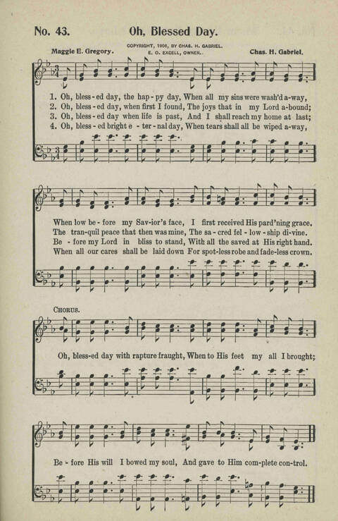 Ministry in Song: A new collection of songs for all relgious services especially arranged for Sunday schools, Epworth Leagues, prayer meetings and revivals page 43
