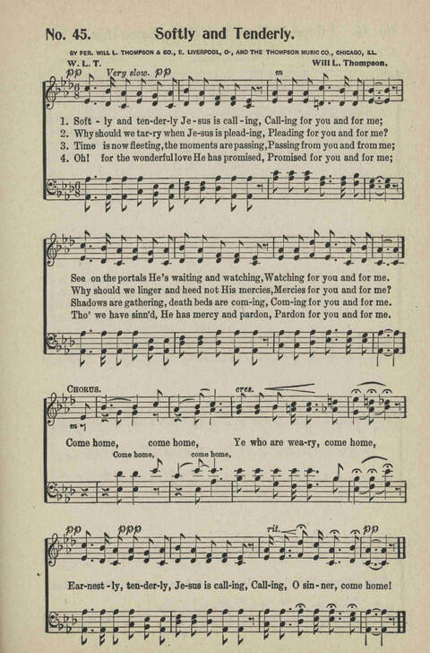 Ministry in Song: A new collection of songs for all relgious services especially arranged for Sunday schools, Epworth Leagues, prayer meetings and revivals page 45