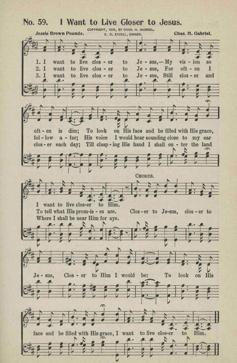 Ministry in Song: A new collection of songs for all relgious services especially arranged for Sunday schools, Epworth Leagues, prayer meetings and revivals page 59