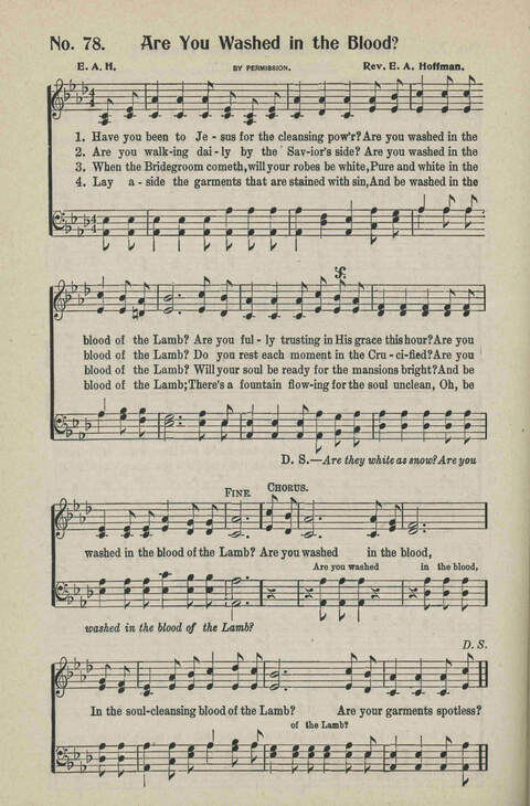 Ministry in Song: A new collection of songs for all relgious services especially arranged for Sunday schools, Epworth Leagues, prayer meetings and revivals page 78
