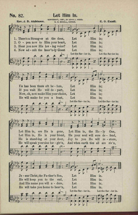 Ministry in Song: A new collection of songs for all relgious services especially arranged for Sunday schools, Epworth Leagues, prayer meetings and revivals page 82
