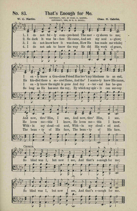 Ministry in Song: A new collection of songs for all relgious services especially arranged for Sunday schools, Epworth Leagues, prayer meetings and revivals page 83
