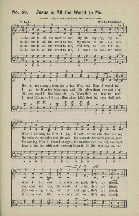 Ministry in Song: A new collection of songs for all relgious services especially arranged for Sunday schools, Epworth Leagues, prayer meetings and revivals page 89