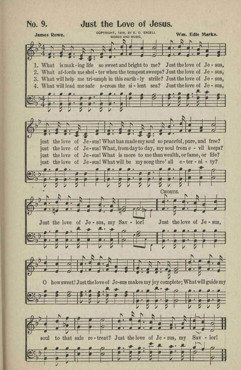 Ministry in Song: A new collection of songs for all relgious services especially arranged for Sunday schools, Epworth Leagues, prayer meetings and revivals page 9