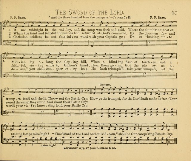Minnetonka Songs: for Sabbath Schools, compiled especially for the Minnetonka Sabbath-School Assembly page 45