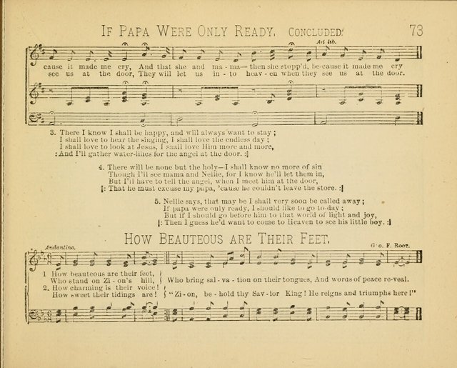 Minnetonka Songs: for Sabbath Schools, compiled especially for the Minnetonka Sabbath-School Assembly page 73