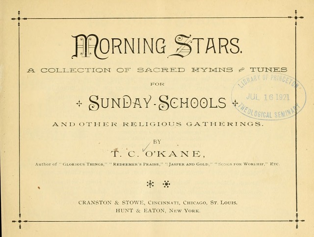 Morning Stars: a collection of sacred hymns and tunes for Sunday schools and other religious gatherings page 6