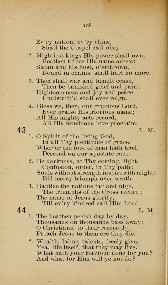 Missionary Services and Hymnal: a manual for the use of the Woman