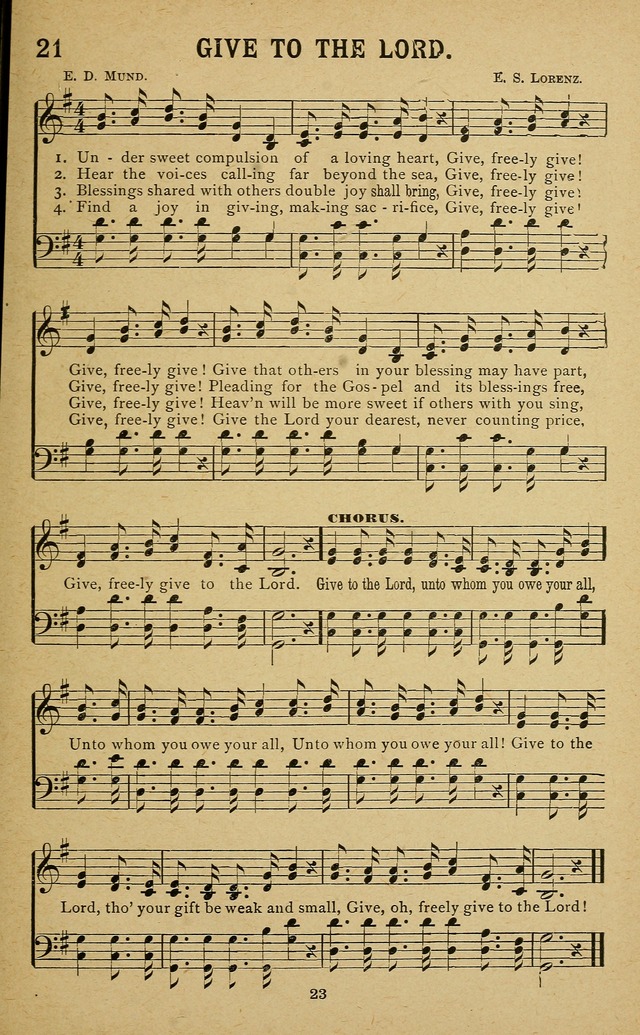 Missionary Songs: for the use of missionary societies, missionary and gleaners