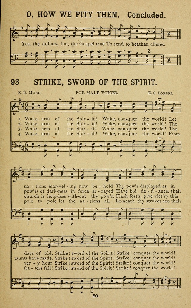Missionary Songs: for the use of missionary societies, missionary and gleaners