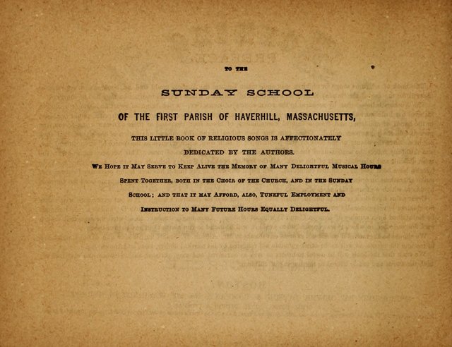 The Morning Stars Sang Together: a book of religious songs for Sunday schools and the home circle page 3