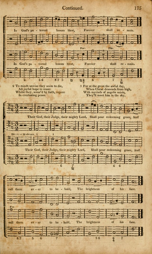 Musica Sacra: or, Springfield and Utica Collections United: consisting of Psalm and hymn tunes, anthems, and chants (2nd revised ed.) page 175