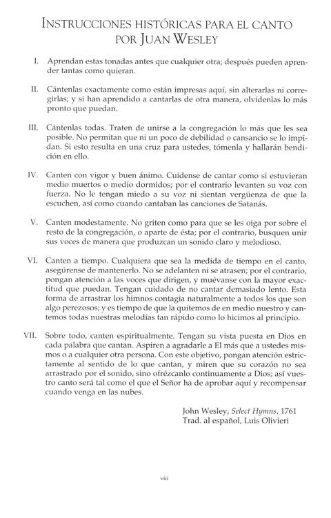 Mil Voces para Celebrar: Himnario Metodista page vi