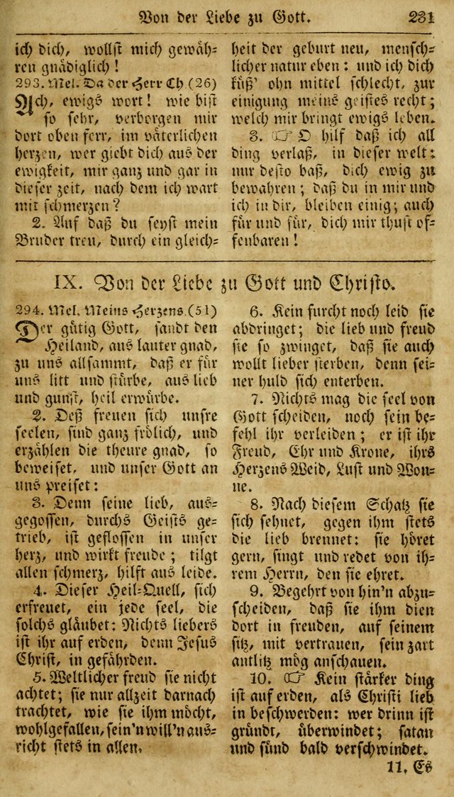 Neueingerichtetes Gesang-Buch, enthaltend eine Sammlung (mehrentheils alter) erbaulicher Lieder,  nach den Hauptstücken der christlichen Lehre und Glaubens eingetheilet page 249