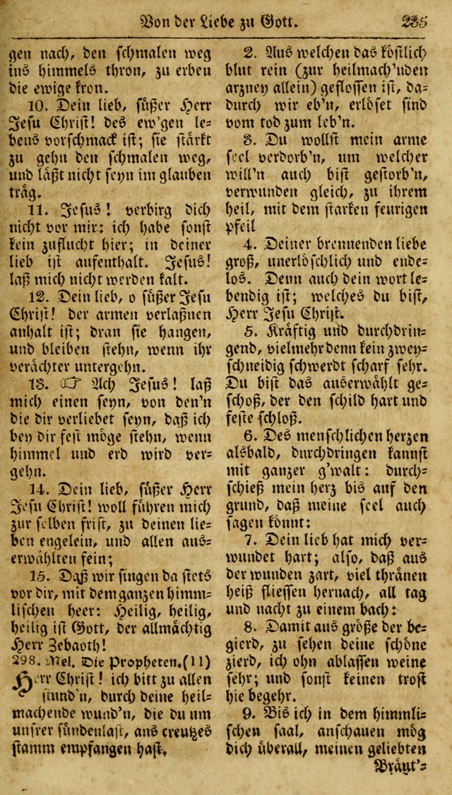 Neueingerichtetes Gesang-Buch, enthaltend eine Sammlung (mehrentheils alter) erbaulicher Lieder,  nach den Hauptstücken der christlichen Lehre und Glaubens eingetheilet page 253