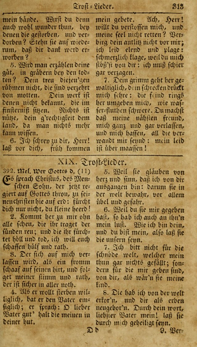 Neueingerichtetes Gesang-Buch, enthaltend eine Sammlung (mehrentheils alter) erbaulicher Lieder,  nach den Hauptstücken der christlichen Lehre und Glaubens eingetheilet page 331