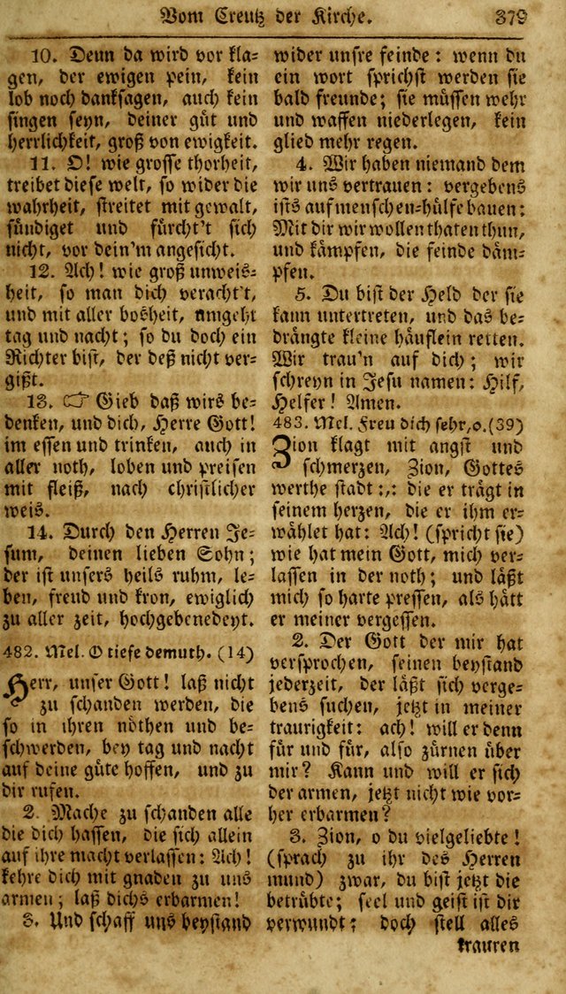 Neueingerichtetes Gesang-Buch, enthaltend eine Sammlung (mehrentheils alter) erbaulicher Lieder,  nach den Hauptstücken der christlichen Lehre und Glaubens eingetheilet page 397