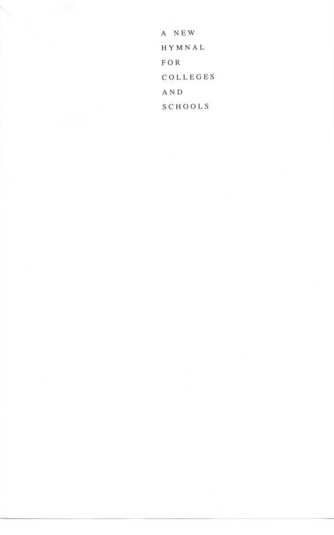 A New Hymnal for Colleges and Schools page i