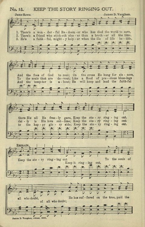 New Perfect Praise: for Sunday-schools, singing-schools, revivals, conventions and general use in Christian work and worship page 18
