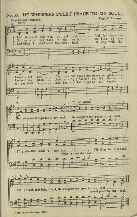 New Perfect Praise: for Sunday-schools, singing-schools, revivals, conventions and general use in Christian work and worship page 35