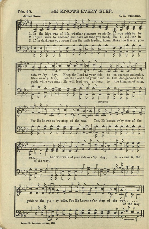 New Perfect Praise: for Sunday-schools, singing-schools, revivals, conventions and general use in Christian work and worship page 40