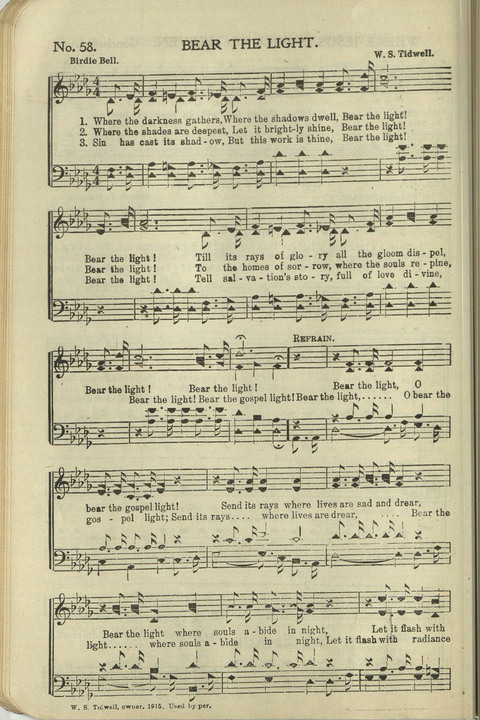 New Perfect Praise: for Sunday-schools, singing-schools, revivals, conventions and general use in Christian work and worship page 58