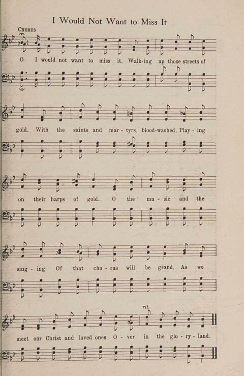 New Sacred Solos and Duets: for use by singing evangelists, gospel singers, choirs, mixed quartets, glee clubs and similar organizations page 105