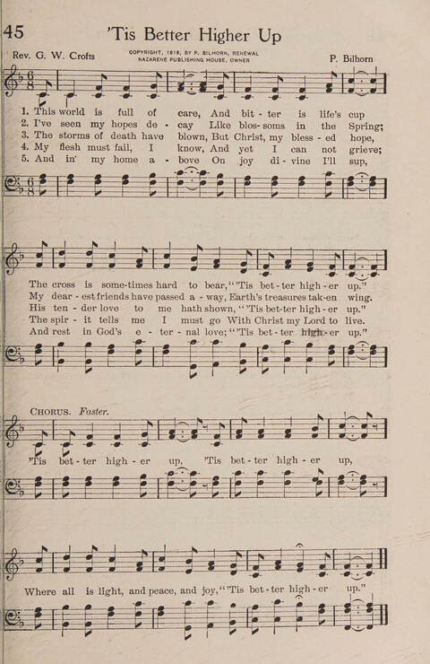 New Sacred Solos and Duets: for use by singing evangelists, gospel singers, choirs, mixed quartets, glee clubs and similar organizations page 45