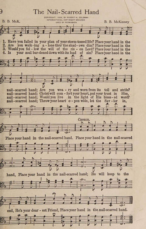 New Sacred Solos and Duets: for use by singing evangelists, gospel singers, choirs, mixed quartets, glee clubs and similar organizations page 9