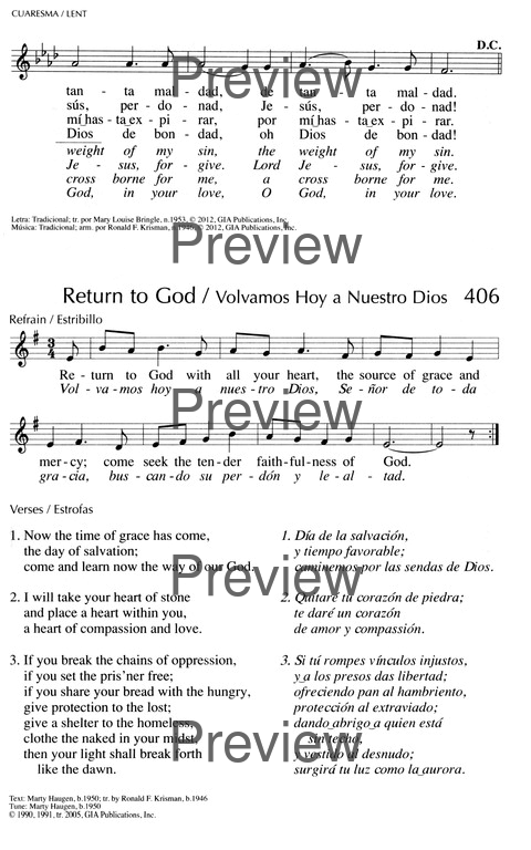 Oramos Cantando = We Pray In Song page 367