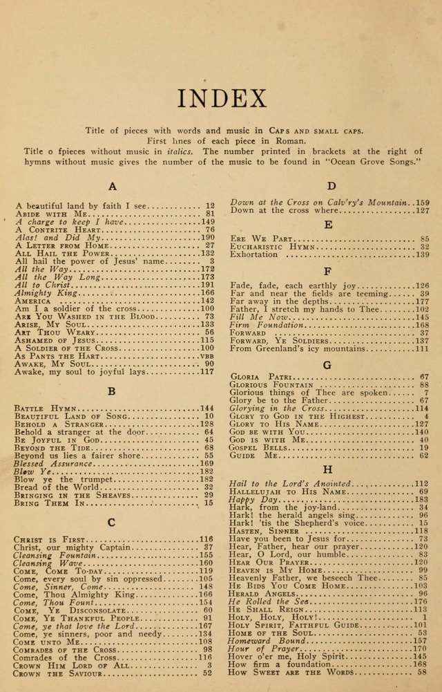 Ocean Grove Christian Songs: and responsive readings (Revised Edition) page 159