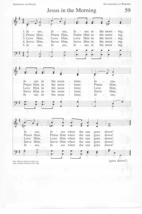 One Lord, One Faith, One Baptism: an African American ecumenical hymnal page 84
