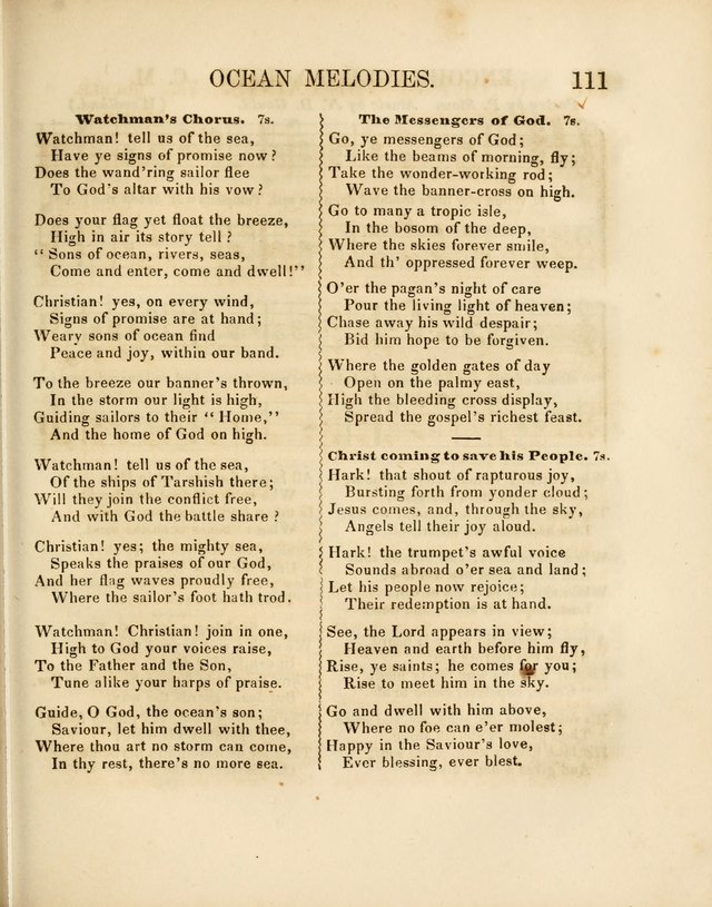 Ocean Melodies, and Seamen
