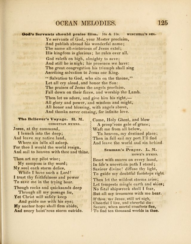 Ocean Melodies, and Seamen