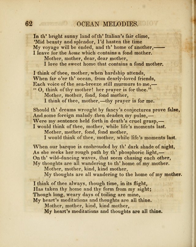Ocean Melodies, and Seamen