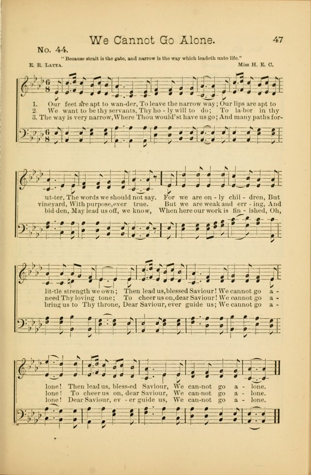Our Sunday School: for the Sunday school and social meetings page 47