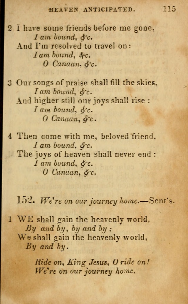 Oberlin social & sabbath school hymn book page 115