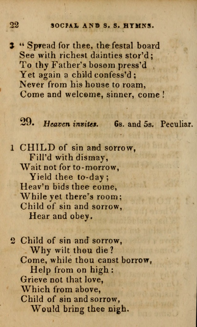 Oberlin social & sabbath school hymn book page 22